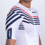MEN ULTRA TRI P1 RACESUIT - NAVY EXOS / PFP LEG BANDS - COTE D'AZUR