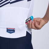 MEN ULTRA TRI P1 RACESUIT - NAVY EXOS / PFP LEG BANDS - COTE D'AZUR