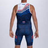 MEN TRI SLEEVELESS FZ RACESUIT - COTE D'AZUR