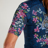 WOMEN CUSTOM CYCLE AERO JERSEY (ROAR COLLECTION) - BLUE ROAR -