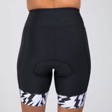 WOMEN'S LTD CYCLE HIGH WAIST SHORT EXOS BLACK - ELECTRIC