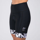 WOMEN'S LTD CYCLE HIGH WAIST SHORT EXOS BLACK - ELECTRIC