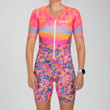 WOMEN'S LTD TRI AERO FZ RACESUIT - CLUB ALOHA