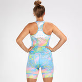 WOMENS LTD TRI AERO FZ RACESUIT - LIVE ALOHA