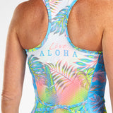 WOMENS LTD TRI AERO FZ RACESUIT - LIVE ALOHA