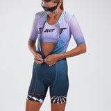 WOMEN TRI SET IN SLEEVE FULL ZIP RACESUIT - KONA ICE