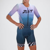 WOMEN TRI SET IN SLEEVE FULL ZIP RACESUIT - KONA ICE
