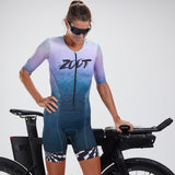 WOMEN TRI SET IN SLEEVE FULL ZIP RACESUIT - KONA ICE