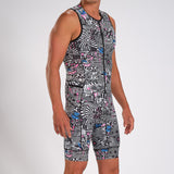 MEN'S LTD TRI SLEEVELESS FZ RACESUIT - AMERICAN REBEL