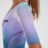 WOMEN TRI SET IN SLEEVE FULL ZIP RACESUIT - KONA ICE
