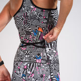 WOMEN LTD TRI SLEEVLESS FZ RACESUIT - AMERICAN REBEL