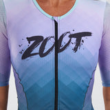 WOMEN TRI SET IN SLEEVE FULL ZIP RACESUIT - KONA ICE