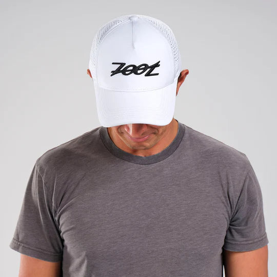 UNISEX TECH CURVED BILL HAT - WHITE