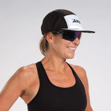 UNISEX TECH 5 - PANEL HAT - BLACK/WHITE
