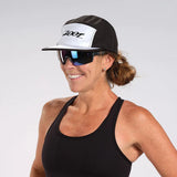 UNISEX TECH 5 - PANEL HAT - BLACK/WHITE